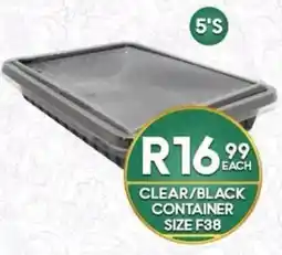 Take 'n Pay Clear/Black Container offer