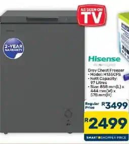 Pick n Pay Hisense Grey Chest Freezer offer