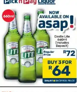 Pick n Pay Castle Lite offer