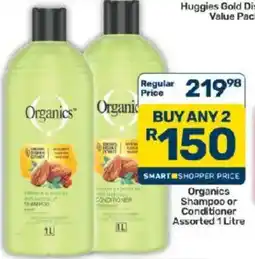 Pick n Pay Organics Shampoo or Conditioner Assorted offer