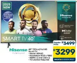 Pick n Pay Hisense SMART TV 40" offer