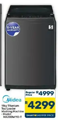 Pick n Pay Midea 11kg Titanium Top Loader Washing Machine offer