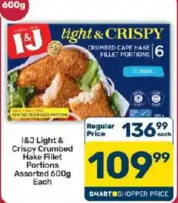 Pick n Pay I&J Light & Crispy Crumbed Hake Fillet Portions Assorted offer
