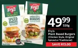 Oxford Freshmarket Fry's Plant Based Burgers offer