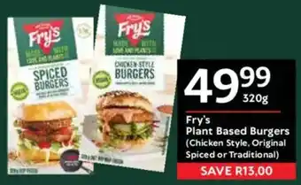 Oxford Freshmarket Fry's Plant Based Burgers offer