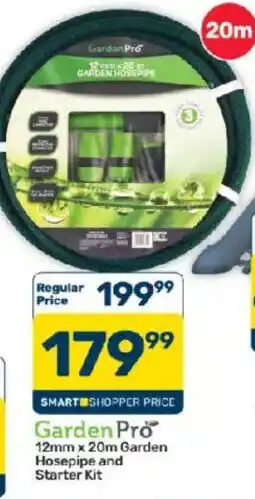 Pick n Pay GardenPro 12mm x 20m Garden Hosepipe and Starter Kit offer