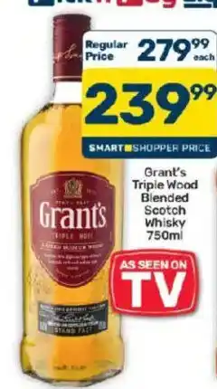 Pick n Pay Grants Triple Wood Blended Scotch Whisky offer
