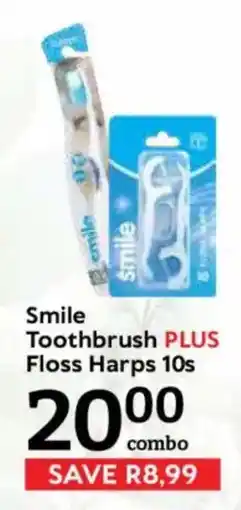 Oxford Freshmarket Smile Toothbrush PLUS Floss Harps 10s offer