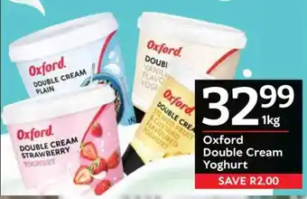 Oxford Freshmarket Oxford Double Cream Yoghurt offer