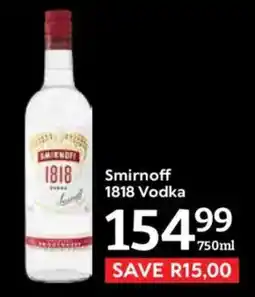 Oxford Freshmarket Smirnoff 1818 Vodka offer