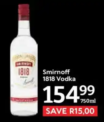 Oxford Freshmarket Smirnoff 1818 Vodka offer