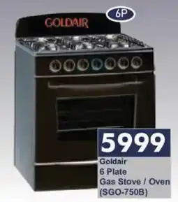 President Hyper Goldair 6 Plate Gas Stove / Oven offer
