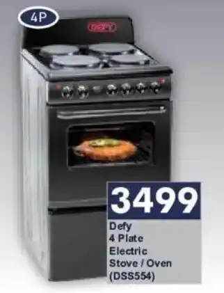 Defy 4 Plate Electric Stove / Oven