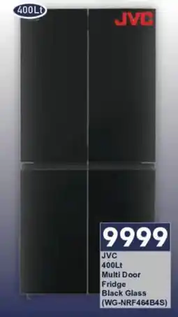 President Hyper JVC 400Lt Multi Door Fridge Black Glass offer