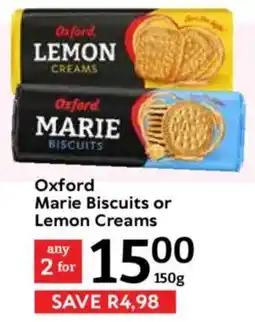 Oxford Freshmarket Oxford Marie Biscuits or Lemon Creams offer