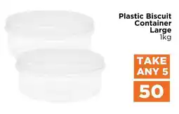 Check Star Plastic Biscuit Container Large offer