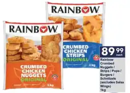 President Hyper Rainbow Crumbed Chicken Nuggets / Strips / Pops / Burgers / Schnitzels offer