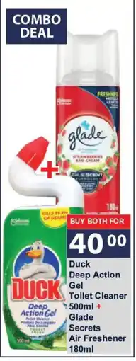 President Hyper Duck Deep Action Gel Toilet Cleaner + Glade Secrets Air Freshener offer