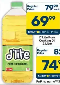Pick n Pay D'Lite Pure Cooking Oil offer
