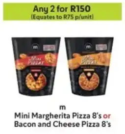 Makro m Mini Margherita Pizza or Bacon and Cheese Pizza offer