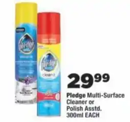 OK Foods Pledge Multi-Surface Cleaner or Polish Asstd. offer