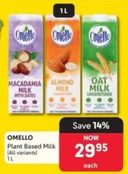 Makro OMELLO Plant Based Milk offer