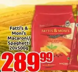 Three Star Cash and Carry Fatti's & Moni's Macaroni offer