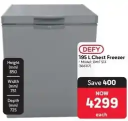 Makro DEFY 195 L Chest Freezer offer