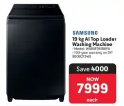 Makro SAMSUNG 19 kg AI Top Loader Washing Machine offer