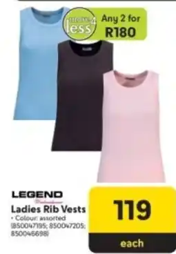 Makro Legend Ladies Rib Vests Assorted offer