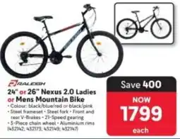 Makro RALEIGH 24" or 26" Nexus 2.0 Ladies or Mens Mountain Bike offer