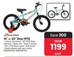Makro Raleigh 16" or 20" Roar MTB offer