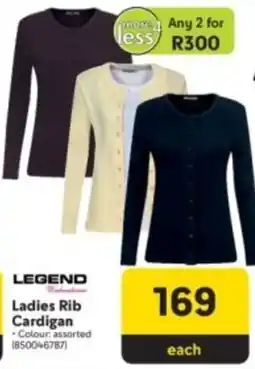 Makro Legend Ladies Rib Cardigan Assorted offer