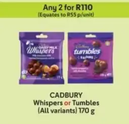 Makro Cadbury Whispers or Tumbles offer