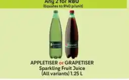 Makro Appletiser or Grapetiser Sparkling Fruit Juice offer
