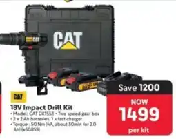 Makro CAT 18V Impact Drill Kit offer