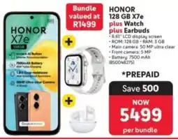 Makro HONOR 128 GB X7e plus Watch plus Earbuds offer