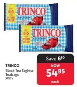 Makro TRINCO Black Tea Tagless Teabags offer