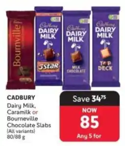 Makro CADBURY Dairy Milk, Caramilk or Bourneville Chocolate Slabs offer