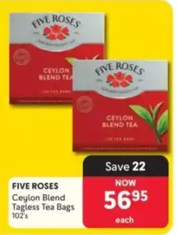 Makro FIVE ROSES Ceylon Blend Tagless Tea Bags offer