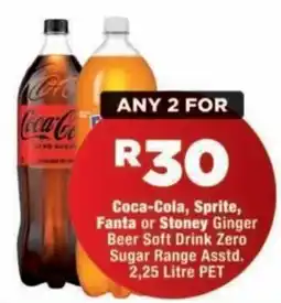 OK Foods Coca-Cola, Sprite, Fanta or Stoney Ginger Beer Soft Drink Zero Sugar Range offer