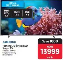 Makro SAMSUNG 190 cm (75") Mini LED Smart TV offer