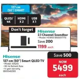 Makro Hisense 127 cm (50") Smart QLED TV offer