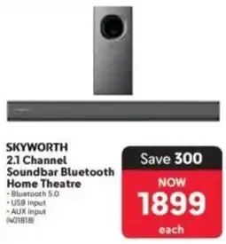 Makro SKYWORTH 2.1 Channel Soundbar Bluetooth Home Theatre offer