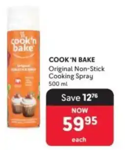 Makro COOK'N BAKE Original Non-Stick Cooking Spray offer