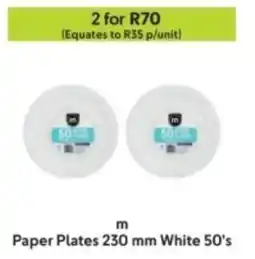 Makro m Paper Plates White offer