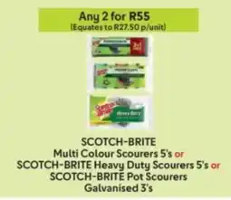 Makro Scotch-Brite Multi Colour Scourers or Heavy Duty Scourers or Pot Scourers Galvanised offer