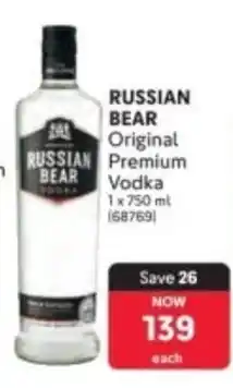 Makro Russian Bear Original Premium Vodka offer