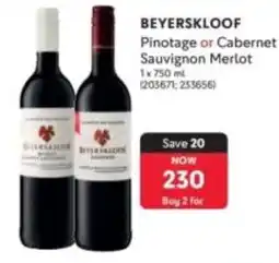 Makro Beyerskloof Pinotage or Cabernet Sauvignon Merlot offer