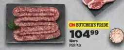 OK Foods Butcher's Pride Wors offer